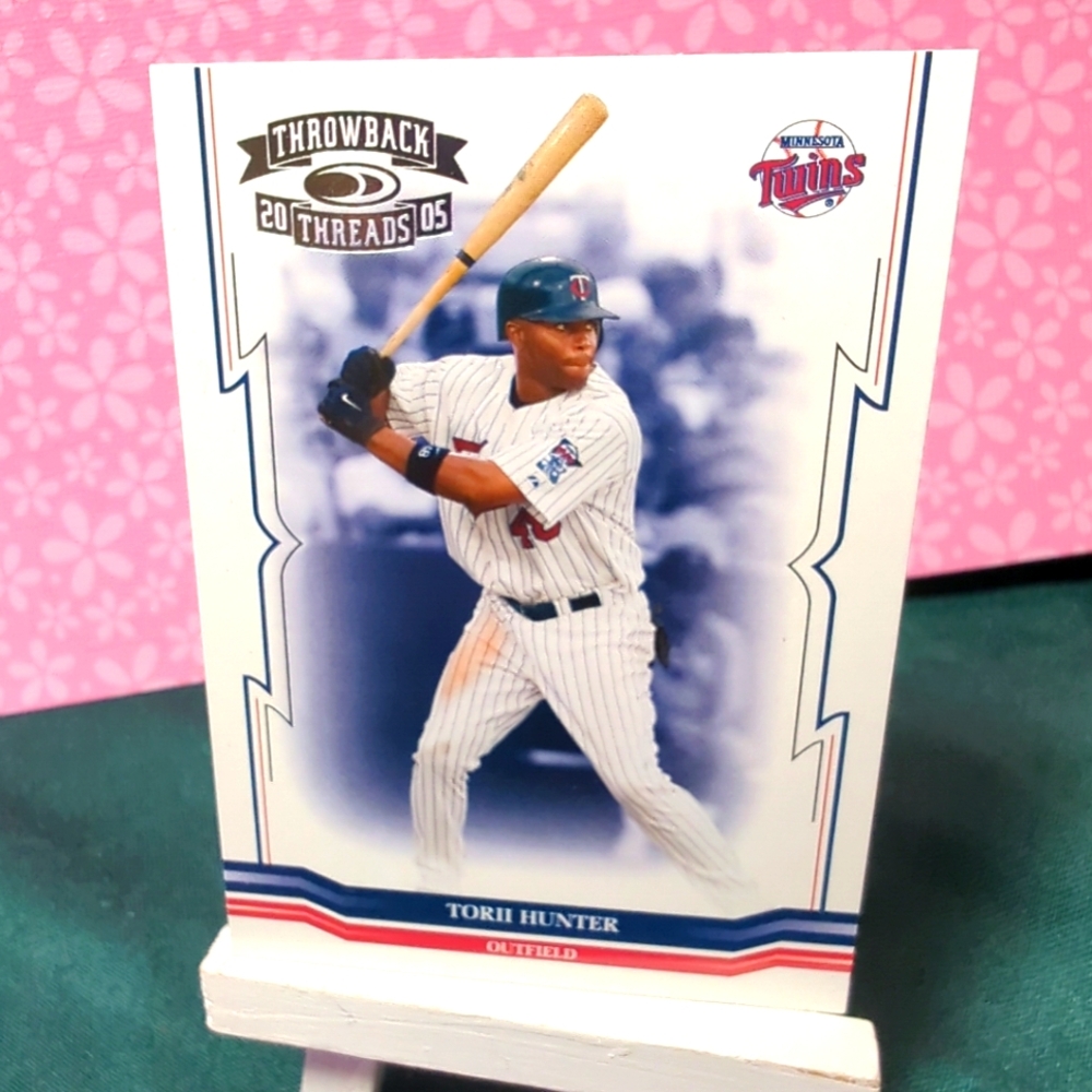 ⚾Torii Hunter 2005 Donruss Throwback Threads #48 Minnesota Twins